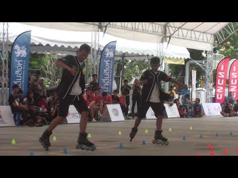 2019 AIFC Bangkok Pair Slalom 9th Place Arya Bima Surendra / Adhwa Mahendra (INA)