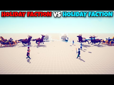 HOLIDAY FACTION VS HOLIDAY FACTION - Totally Accurate Battle Simulator Modded