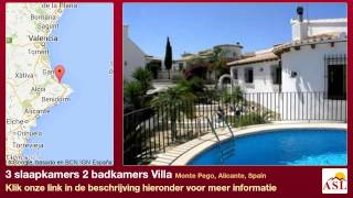 preview picture of video '3 slaapkamers 2 badkamers Villa te Koop in Monte Pego, Alicante, Spain'