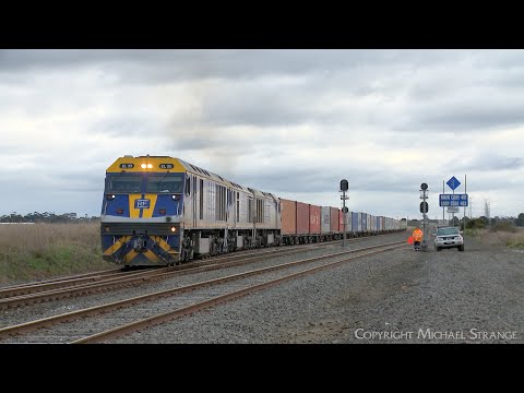 7922V SCT / SBR Container Train Departs Gheringhap Loop (14/7/2022) - PoathTV Railways