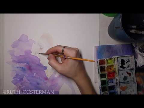 Above the Storm - A Watercolor Timelapse painting by Ruth Oosterman