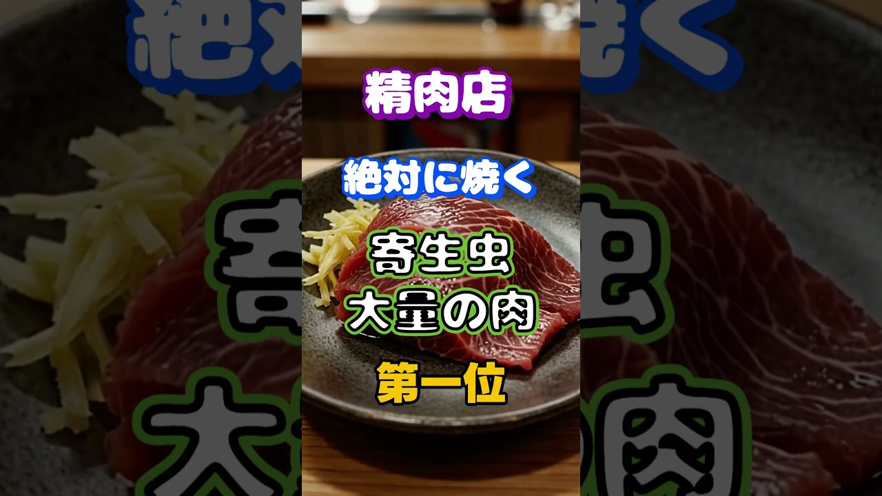 【一位は生で人気のアレ⁉】精肉店が絶対に焼く寄生虫大量の肉第一位 健康 #雑学 #高齢者 #知恵 #医学 #ファッション