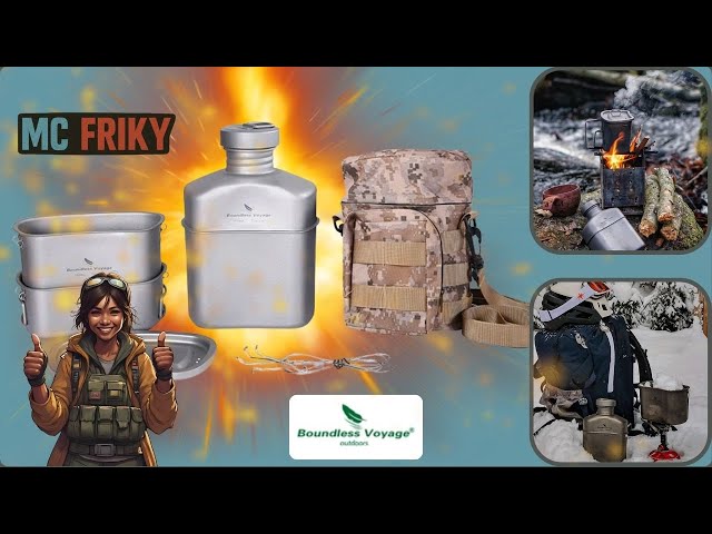 Vídeo relacionado con Kit de cantimplora, cantimplora de Metal de Aluminio de 850 ml con Taza y Estufa, Juego Completo de cantimploras Militares para Acampar, Caminar y Aventuras al Aire Libre Metal