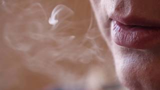 Download lagu Female Smoking an Electronic Vape Close Up | Stock Video of Vaping Up Close | 25fps HD 1080p mp3