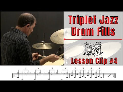 Triplet Jazz Drum Fills - Jazz Drum Lesson 4 -#shorts