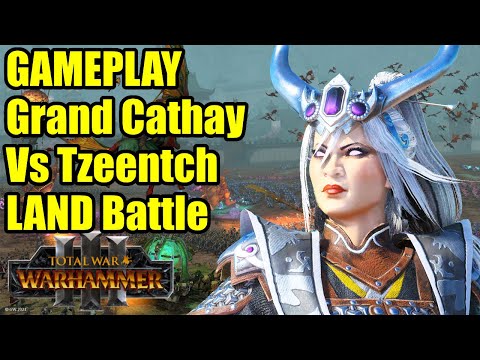 GAMEPLAY - Cathay Vs Tzeentch - LAND BATTLE - Total War Warhammer 3