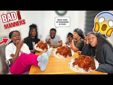 BAD TABLE MANNERS PRANK ON MY ENTIRE FAMILY OF 10| *IT ENDED REALLY BAD*