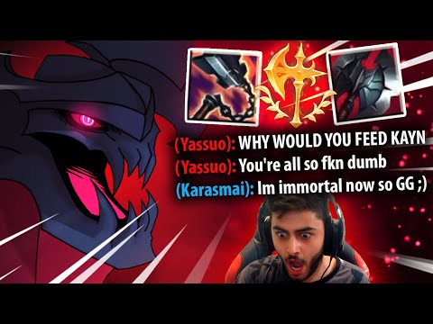 YASSUO Rages At His Team Because They Fed My Kayn Making Me Unbeatable - League of Legends