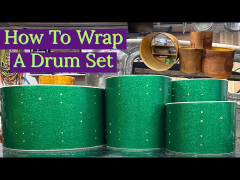 How to wrap a drum set, Drum wrap, John Bonham Ludwig drum set build pt 5