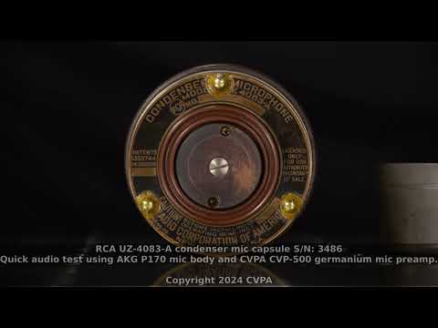 1920s RCA UZ-4083-A (4-A-1) Condenser Mic Capsule S/N:3486 - MINT&WORKING! image 6