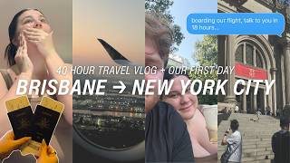Travelling from brisbane to new york!! (plus our first day in NYC) | 40 hour travel day vlog