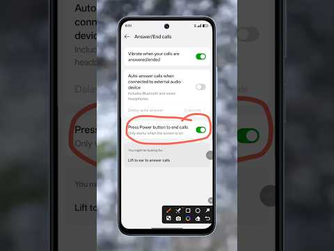 How to disable power button to end calls | Power button click call cut problem | #shorts