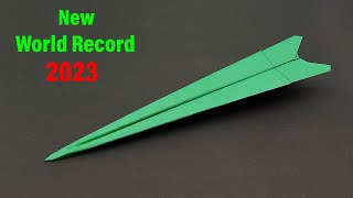 How To Make a World Record Paper Airplane - New World Record 2023