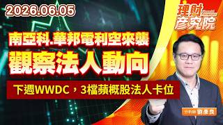 0605南亞科、華邦電利空來襲，觀察法人動向；下週WWDC，3檔蘋概股法人卡位｜理財彥究院｜劉彥良 (圖)