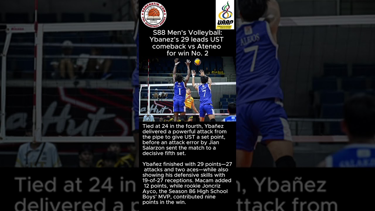 UAAP Men's Volleyball: UST noses out Ateneo in 5 sets