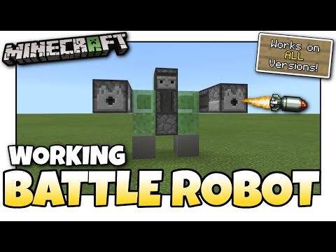 Minecraft - WALKING DEFENSE ROBOT [ Redstone Tutorial ] Works on ALL Versions !