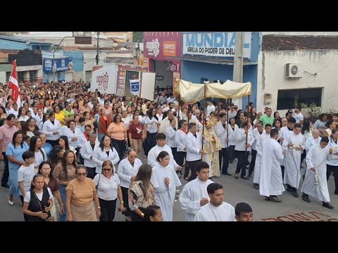 VAMOS VER A PROCISSÃO DE CORPO CRISTO  EM #SANTANA DO #IPANEMA-AL 