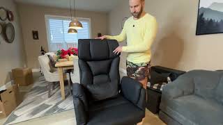 FelixKing Big and Tall Office Chair, 400LBS Wide Leather Executive Chair, Reversible Armrest