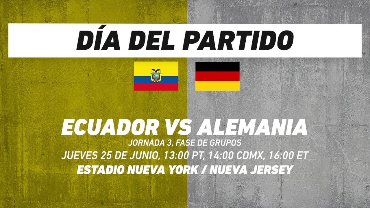 Ecuador vs Alemania, frente a frente: Futbol