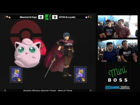 Mini Boss 5 SSBM Doubles Winners Quarters - CPU0 & Loyalty (Red) vs Meerkat & Degz (Blue)