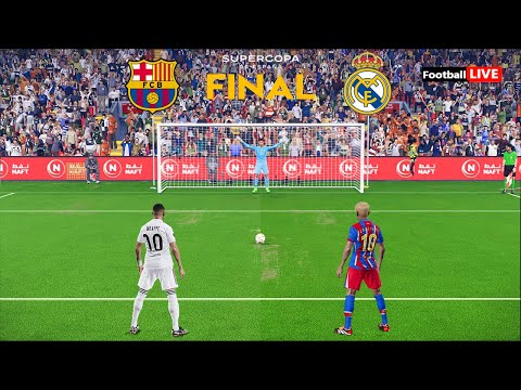 BARCELONA vs REAL MADRID - Penalty Shootout | Final Supercopa Espana 2026 | eFootball PES