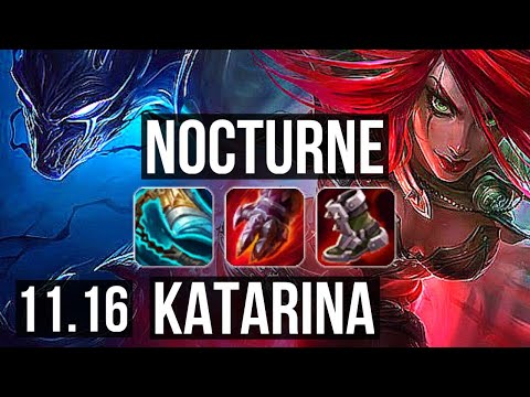 NOCTURNE vs KATARINA (MID) | 10/1/19, Legendary, 500+ games | KR Diamond | v11.16