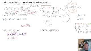 Help! My Variable is trapped, solving tips for multiple radicals