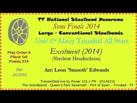 TT Steelband Panorama 2014 - Semies - Large. Trinidad All Stars - Excitment (Arr L 'Smooth' Edwards)