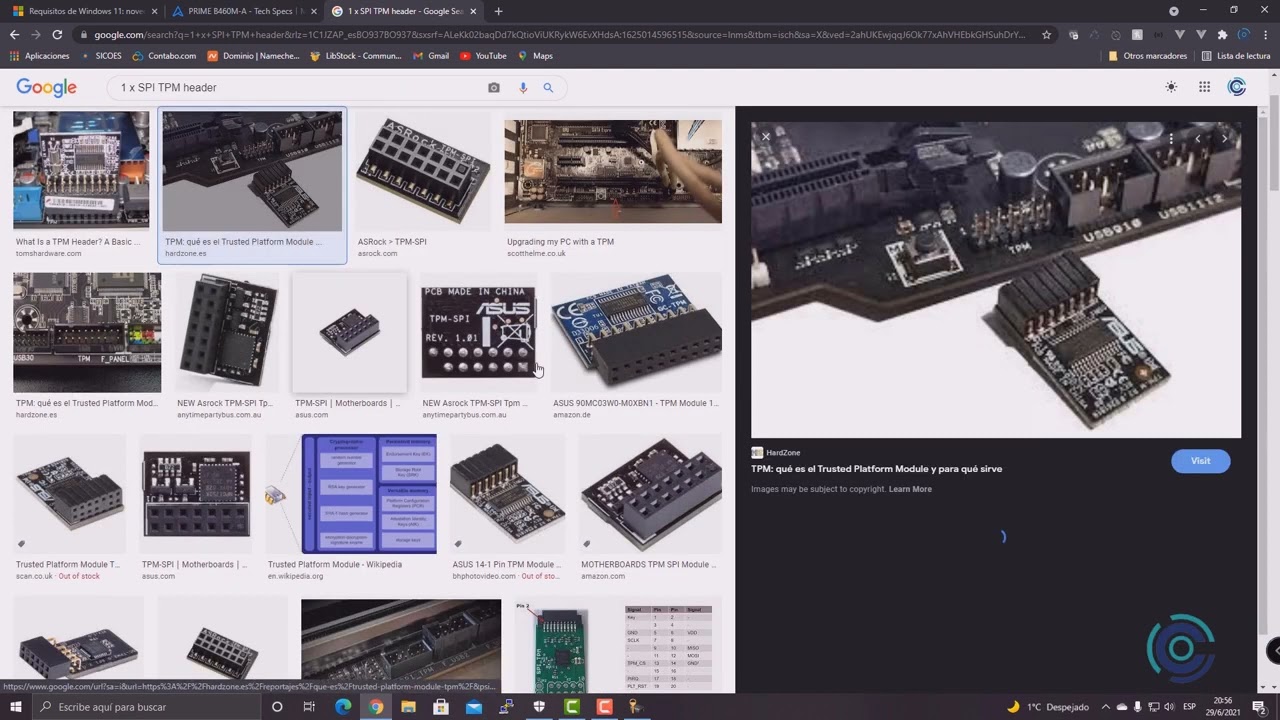 Habilitar TPM 2.0 en Mother Board ASUS B460M-A PRIME compatible para Windows 11 por BIOS