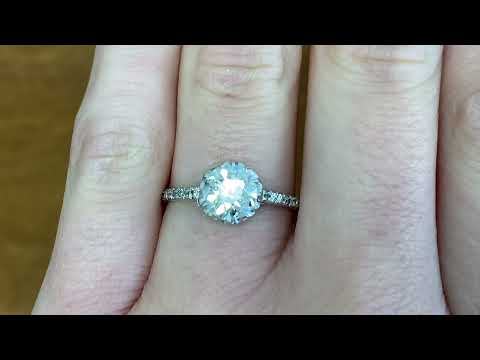 1.18ct Center Art Deco Era Old European Cut Diamond Engagement Ring - Annecy Ring - Hand Video
