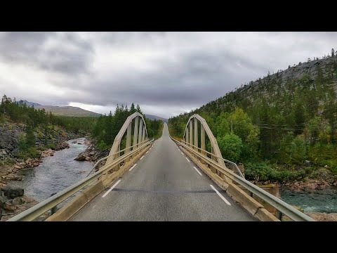 Norway 4K60 Norway Truck Driving E6 Ascent Saltfjelle And Drive Through Arctic Circle