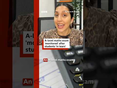 A-level maths exam 'monitored' after students 'in tears'. #ALevels #Maths #BBCNews