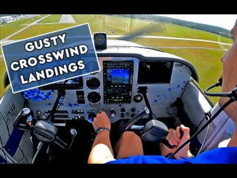 Gusty Crosswind On Final - MzeroA Flight Training
