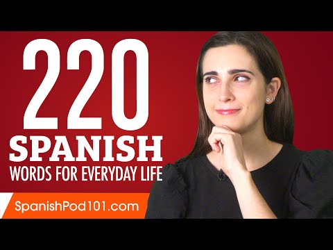 220 Spanish Words for Everyday Life - Basic Vocabulary #11
