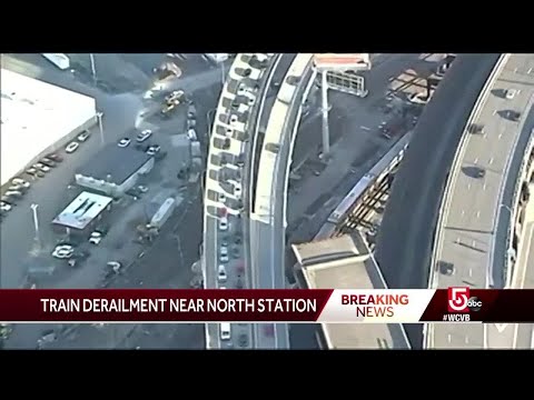 Commuter rail train derails in Boston