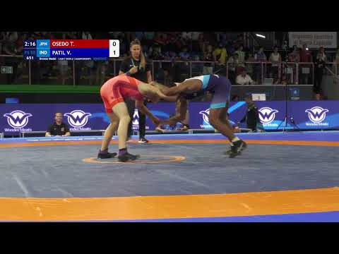 BRONZE FS - 55 kg: T. OSEDO (JPN) v. V. PATIL (IND)