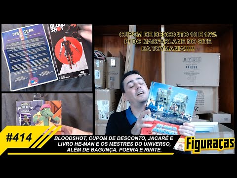 FIGURAÇAS #414: BLOODSHOT, CUPOM DE DESCONTO, JACARÉ E LIVRO MOTU.