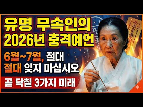 2026년 여름 한국 예언. 유명한 무당은 이렇게 말했다.