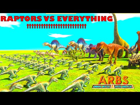 50 VELOCIRAPTORS VS EVERY UNIT | Animal Revolt Battle Simulator (ARBS)