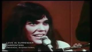 CARPENTERS `LOVE IS SURRENDER` (Studio B PROMO FILM) 1970