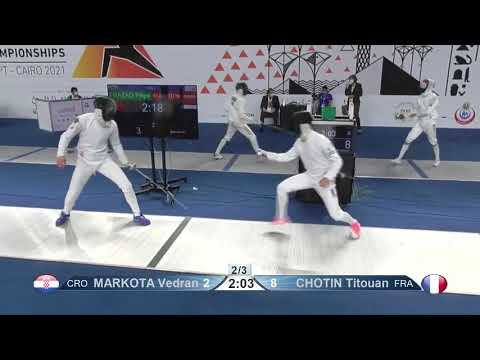 Cairo Worlds 2021 JME - L32 - Markota CRO v Chotin FRA