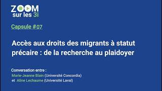 Accès aux droits des migrants à statut précaire : entre rigueur scientifique et plaidoyer