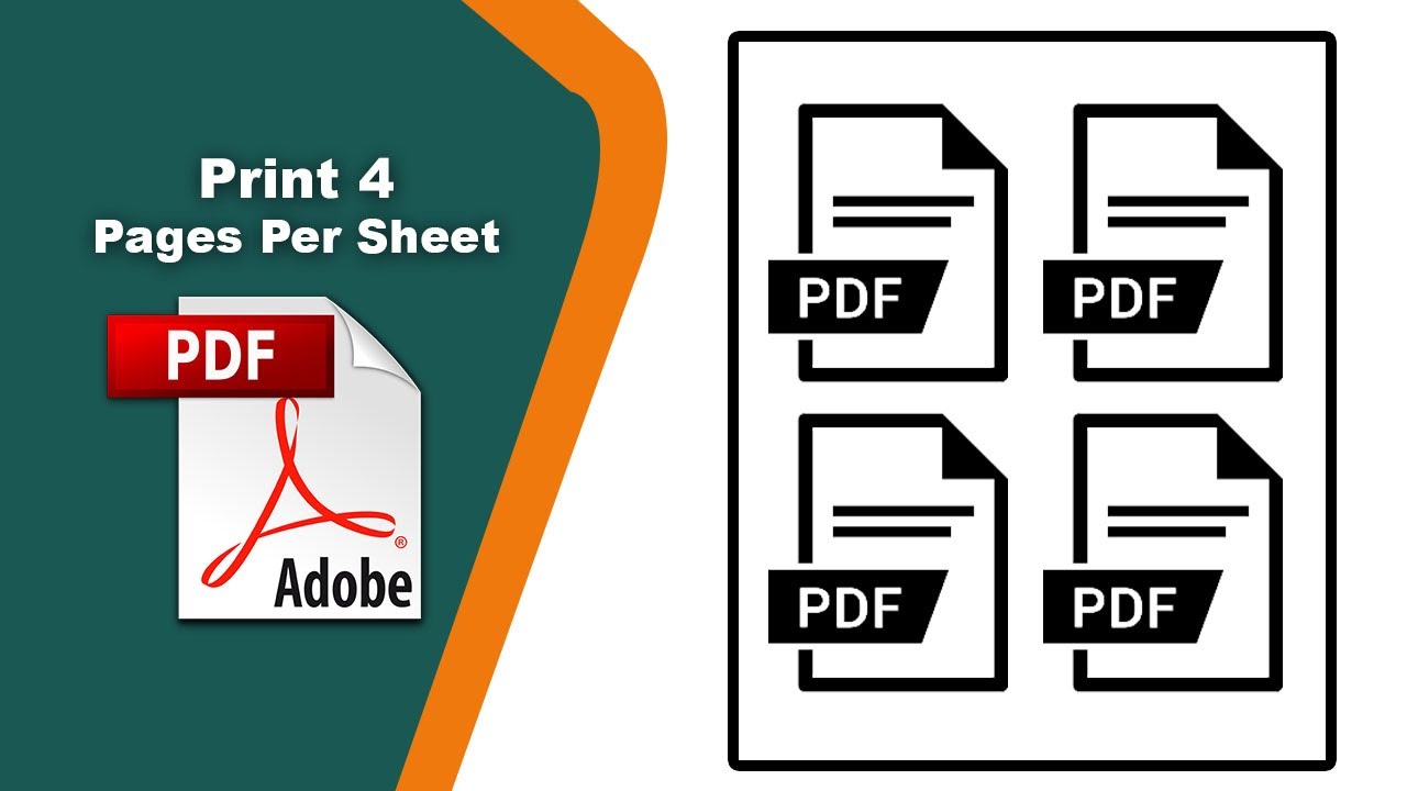 How to Print 4 PDF Pages on a Single Sheet using Adobe Acrobat Pro DC
