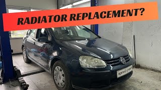 VW Golf 5 Radiator replacement