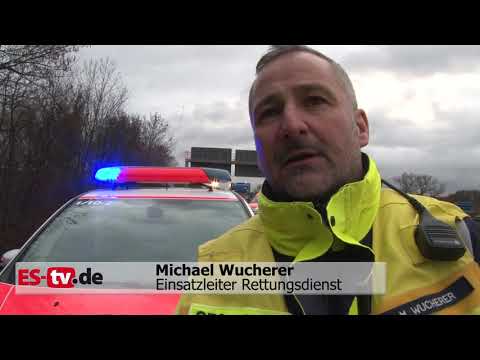 Schwerer Unfall auf der A8 bei Wendlingen