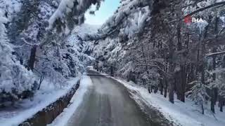 Yozgat Çamlık Milli Parkı’nda Kar Büyüleyici Manzaralar Oluşturdu