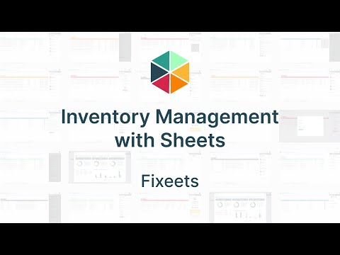 Inventory Management Sheets - Video 1