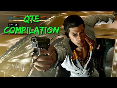 Yakuza 0 - QTE & Action Sequences Compilation