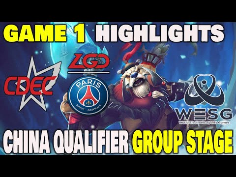 CDEC VS PSG LGD GAME 1 WESG 2019 China Qualifier