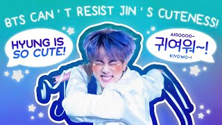 bts cant resist jin’s cuteness